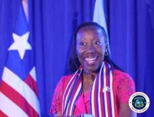 World Bank Country Manager, Georgia Allen speaking at the National Fisheries Investment Conference